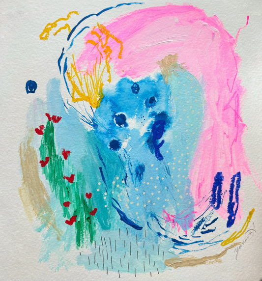 Madeira. Ocean. Flowers. / 30x30 cm